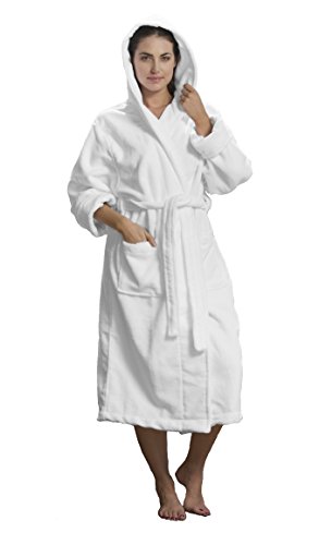 BY LORA Unisex Microfiber Hooded Robes for Men and Women