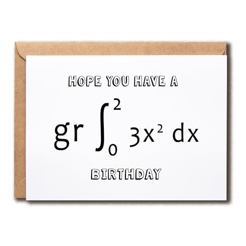VLPGifts Math Anniversary Card - Math Problem Card - Maths Birthday Greeting Card - Math Formula Birthday Card - Card For Him Her