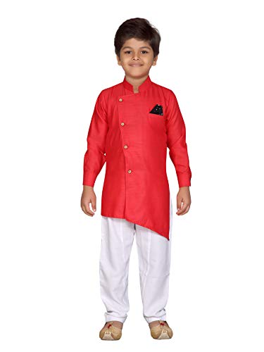 AJ DEZINES Kids Party Wear Red Color Kurta Pyjamas Set for Boys