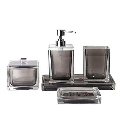 Wash Cup Resin Soap Dish Storage Box Home Supplies Hotel Products Five-piece Set Bathroom Accessories image 2
