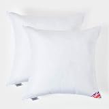 HOMESCAPES Juego de 2 rellenos de cojín de microfibra de lujo, 80 x 80 cm, perfectos para rebotar y funda suave, relleno interior con relleno generoso, hipoalergénico, hecho a mano, lavable a máquina