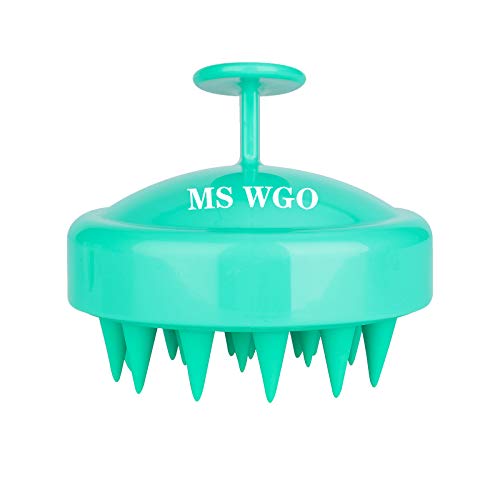 Scalp Massager Shampoo Brush for Hair Massager with Soft Silicone Wet & Dry Scalp Scrubber Scalp Massager Hair Growth-1PCS (Green)