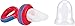 Nuby - Nibbler Retina Svezzamento Neonati con cappuccio - Rosso - 6m+ - Midi (180 x 130)