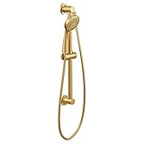 Moen 3868EPBG Eco-Performance Single Function Handheld Shower with 24-Inch Slide Bar, Brushed Gold