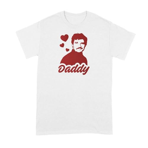 Genérico Camiseta De Moda,Pedro Pascal Estampado De Manga Corta, Estilo Callejero Retro Moderno (1 M)