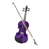 4/4 Lila Violine Geeignet Für Üben Mit Praktischem Zubehör Standardvioline(3/4)