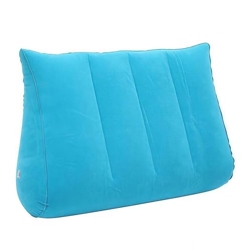 Image of Blow Up Cushion Wedge Pillow Compact Lightweight Multipurpose Triangle Shape Turquoise | Home & Garden | Bedding | Bed Pillows