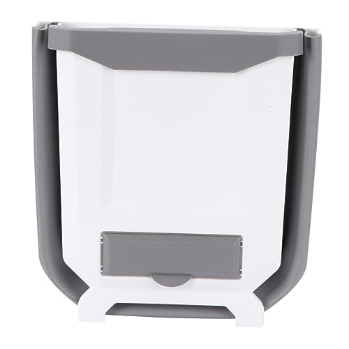 Poubelle Suspendue Pliable en Plastique Blanc pour Cuisine et Salle de Bain