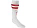 ASICS Old School Striped Knee High Socks, White/Red, Large