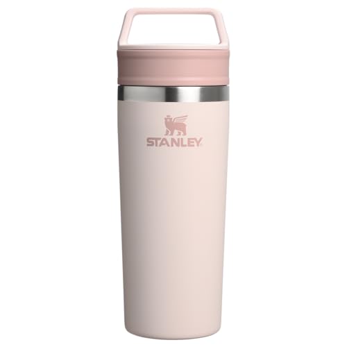 Image of Stanley Cafe To Go Vacuum Mug, 15.9 oz (0.47 L), Rose Quartz, Keeps Drinks Hot or Cold, Stainless Steel Tumbler, Coffee Mug, Gift Ready, Dishwasher Safe