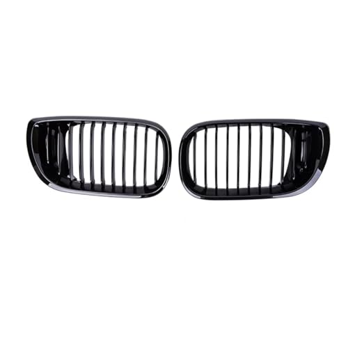 Calandre avant BMW Série 3 E46 finition noir brillant haricot simple lamelle haut de gamme