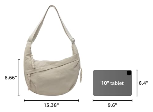 Image of Nylon Crescent Crossbody Bag for Women Shoulder Tote Handbag Casual Sling Bag Dumpling Purse Bag for Outdoor Travel