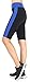 Neonysweets Womens Capri Tights Fitness Running Yoga Pants Leggings Black Blue L