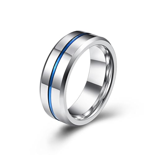 Bague de fiançailles tungstène anneau homme mariage quotidien