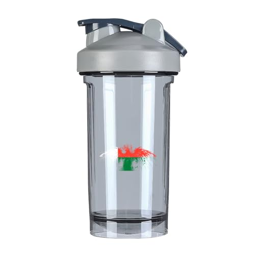 Madagascar Madagascan Flag 18 Ounce Shaker Bottle Drink Mixer Leak-proof Pre Workout Protein Shakes Meal Replacement Shakes Bottles 500ML/18 Oz Gray
