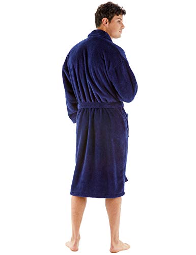 Men's Robe Microfiber Plush Fleece Bathrobe4