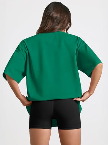 Image of Trendy Queen Womens Oversized T-Shirts Short Sleeves Workout Tops | Casual Summer Gym Tees Plus Size Fashion Clothes 2026