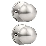 Probrico Ball Dummy Door Knob Stainless Steel Inactive Door Knobs, Brushed Nickel (2 Pack)