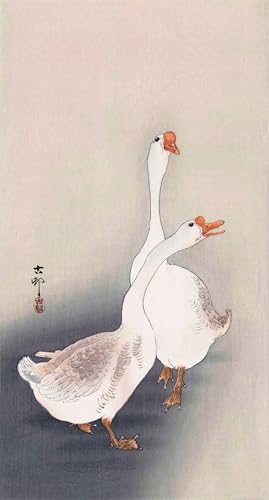Lienzo decorativo de cuervo Ohara Koson, pintura mural de alta calidad y elegancia tradicional