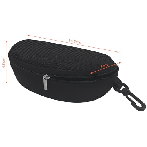 Maxentico Brillenetui(3Pcs), Glasses Sonnenbrillenetui Schutzhülle Brillen, Sunglasses Sonnenbrille Schwimmbrillen Etui, Brillenbox Sonnenbrillen Brillenetuis mit Schlüsselanhänger-Clip Kind geeignet