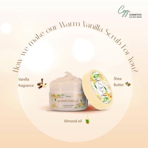Image of CGG Warm Vanilla Sugar Scrub (200g) | Exfoliation, Tan Removal & Moisturization bonus packed included