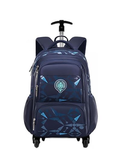 Mochila Escolar De Rodinhas carrinho Juvenil feminina e masculina menino e menina (carrinho, azul)