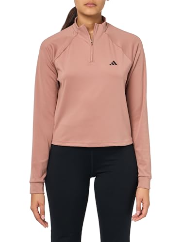 adidas Women's Train Essentials Quarter-Zip Track Top