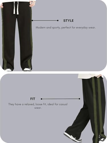 Image of Mehrang Casual Trouser Pants for Men | Loose Fit Baggy Style | Korean Style Track Pant | Stylish Fit Relaxed Cargo Pant with Side Pockets (Gym | Walking | Casual)