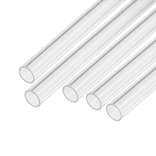 MECCANIXITY Acrylic Pipe Clear Rigid Round Tube 9pcs 10mm(3/8
