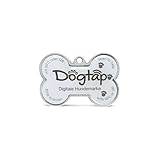 Dogtap Placa de identificación digital de hueso sólido con chip NFC y código QR para datos de contacto,6 mm
