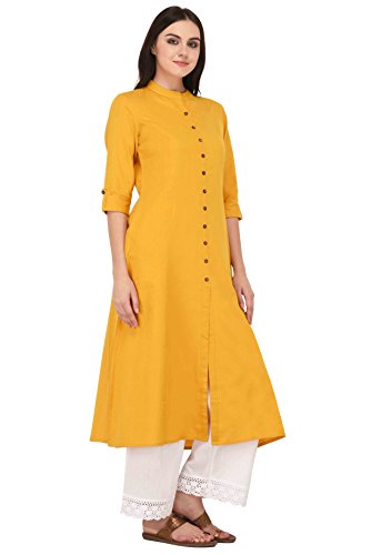 Image of Pistaa's Women's Cotton Regular Fit Casual Kurta