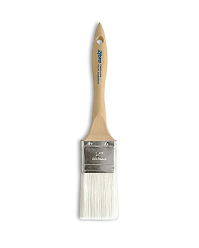 Zibra Flat Paint Brush for Top Coats, Flat Surfaces, Walls and Doors, 2-inch, Comfort Handle, for...