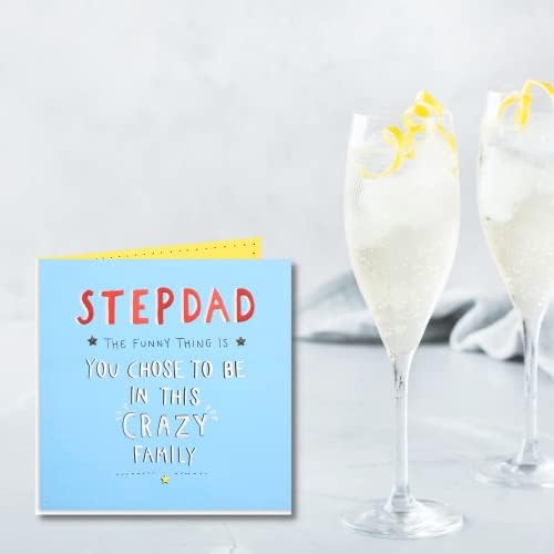 Clintons: Step Dad Crazy Family Birthday Card, 159x159mm, multi, 1166208