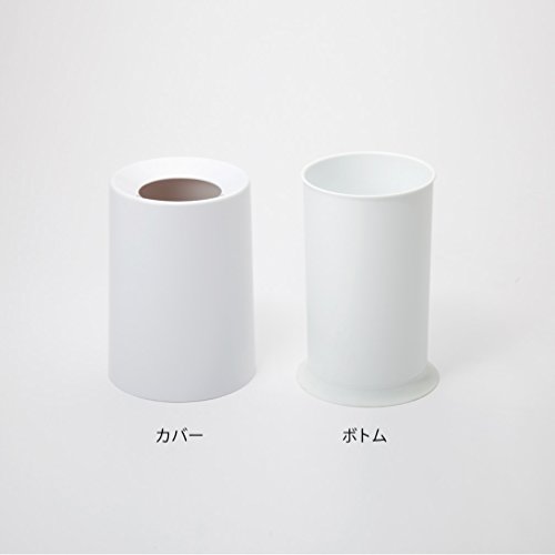 Ideaco Tubelor Mini Designer Round Countertop Trash Can, Conceals Any Plastic Bag 0.3 Gal, Gloss Brown #TOP5