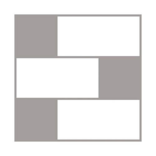 In Home NH2363 Subway Tile Peel Stick Backsplash Tiles, White & Off-White