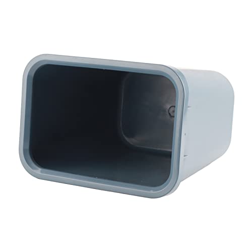 Caneca de basura rectangular de plástico 8L gris miniatura 7