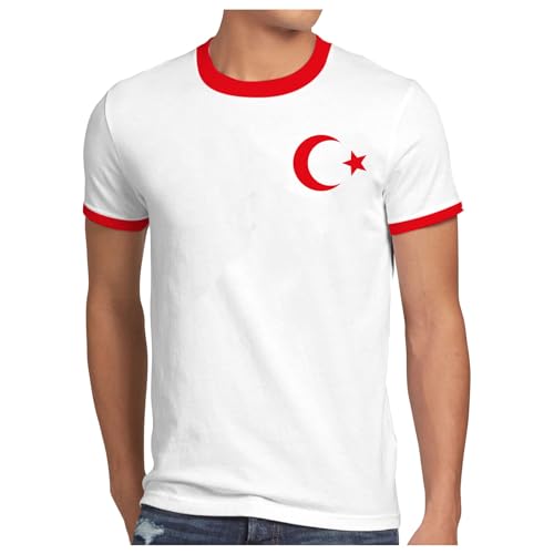 T-shirt à manches courtes pour homme T-shirt d'été en coton pour homme avec imprimé « Motif Turquie » T-shirt décontracté à col rond à manches courtes V...