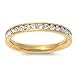 STR-0023 316L Gold IP Stainless Steel Eternity CZ Wedding Band Ring 3mm Sz 3-10; Comes With FREE Gift Box (7)
