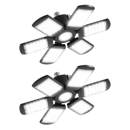 Roadjoy LED Garage Lights Bulb 200W 15000LM 6500K Led Shop Light with 6 Plus 1 Deformable Panels Basement Barn Ceiling Lights for E26/E27