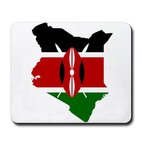 Tapis de souris Motif drapeau du Kenya 240 x 200 x 4 mm Couleur : Kenya