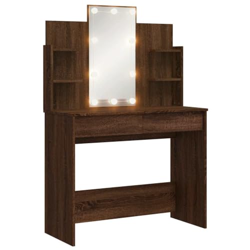VidaXL Tocador Mesa con Luces LED Espejo