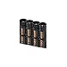 Storacell by Powerpax SlimLine AAA Battery Caddy, Black, Holds 4 Batteries