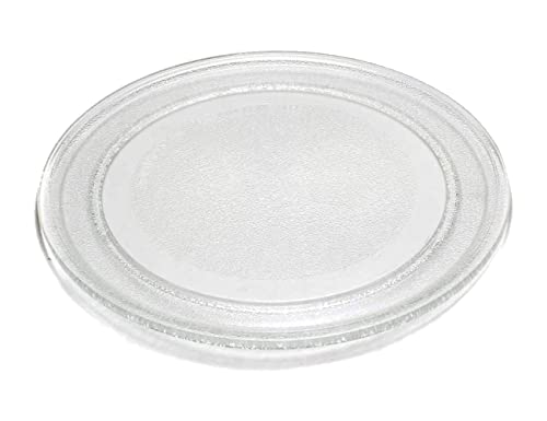 Plato de cristal liso para horno de microondas con diámetro de 24,5 cm, compatible con LG y varias marcas