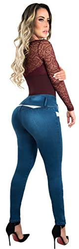 Fiorella Shapewear Butt Lifter Women Jeans High Rise Waist Push Up Levanta Cola Pantalones Colombianos 510BB3