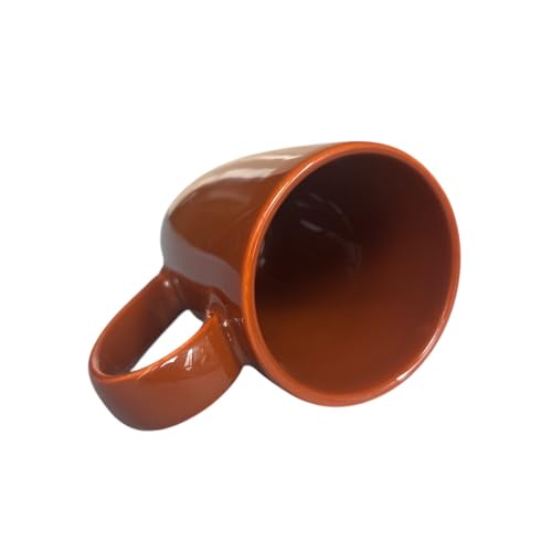 Image of Brown Porcelain 285 ml Coffee /Tea Mug Piece Microwave and Dishwasher Safe, for Hot /Cold Coffee, Milk, Tea, (Brown)