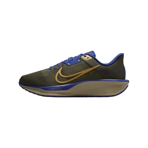Nike Quest 6 Men's Road Running Shoes (HQ3223-325, Cargo Khaki/Deep Royal Blue/Neutral Olive/Infinite Gold)