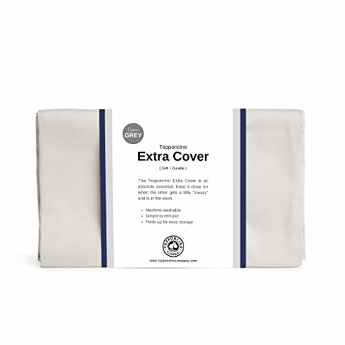 Organic Topponcino Extra Cover (Grey) | The Insert Sold Separately | Fits All Topponcinos from The 100% Organic Cotton | Machine Washable