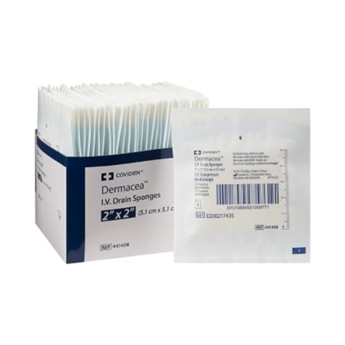 Covidien 441408 Dermacea I.V. Drain Sponges, 2" x 2" Size (Pack of 70) image 2