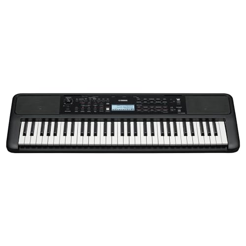 Image of Yamaha PSR-E383 Digital Electronic Keybaord 61 Keys with Blueberry KB-50 Bag, R-12-Stand,Dust Cover