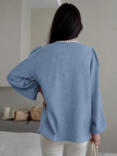 Shasmi sky blue lace top – image 2
